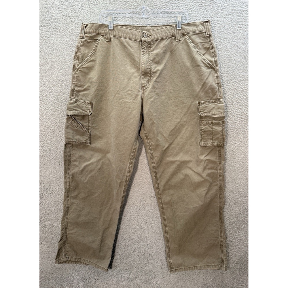 Carhartt Pants Mens 42x32 Brown Duck Canvas Dungaree Fit‎ Cargo Workwear Grunge